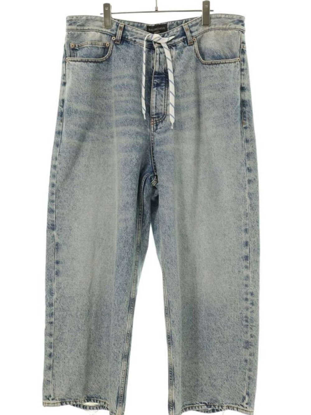 Balenciaga Drawstring Wide Baggy Denim Pants XS